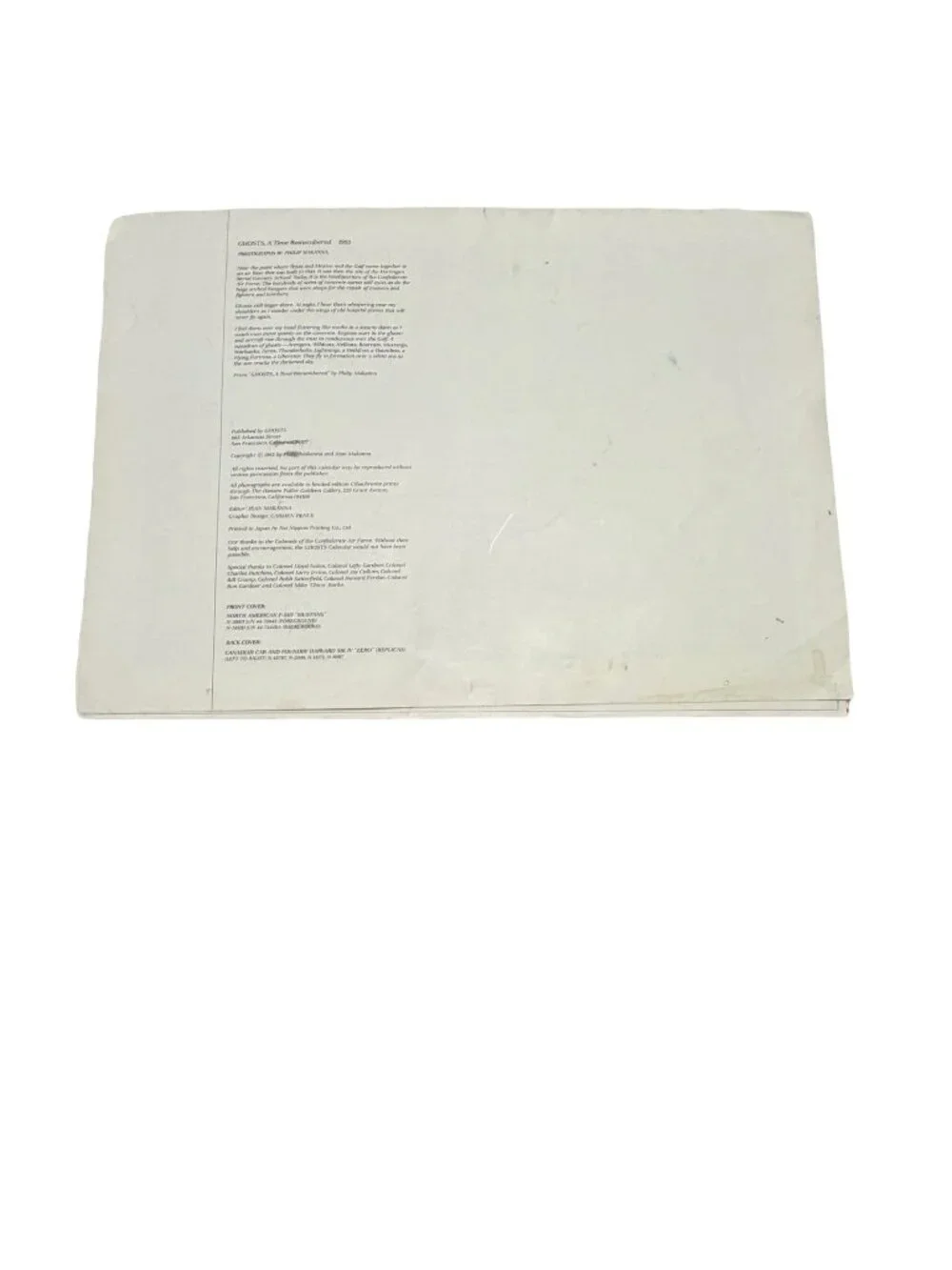1983 Ghosts A Time Remembered Warbirds Aviation Calendar Partial Philip Makanna